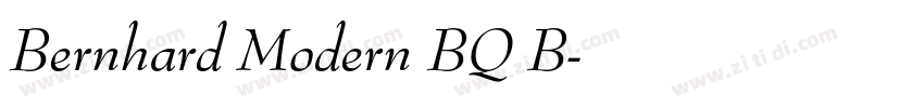 Bernhard Modern BQ B字体转换